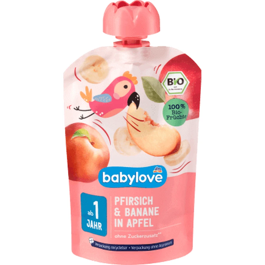 Babylove Персикове пюре з бананом та Містер ЕКО, 12+, 100 г: ціни та характеристики