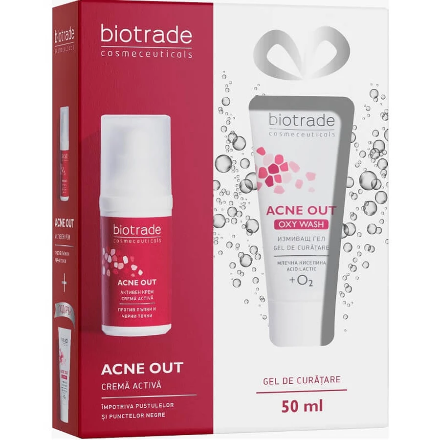 Набор Biotrade Acne Out Oxy Wash для жирной и проблемной кожи лица (активный крем, 30 мл + нежный кислородный гель, 50 мл): цены и характеристики