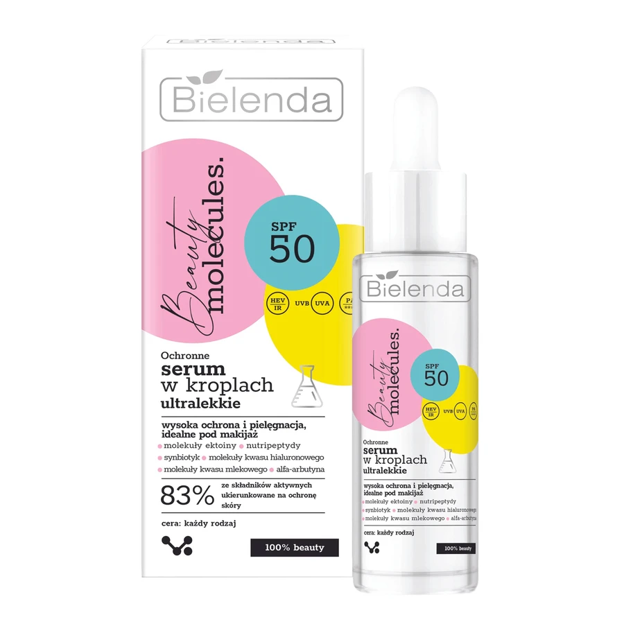 Bielenda Защитная ультралегкая сыворотка в каплях SPF50, 30 мл: цены и характеристики