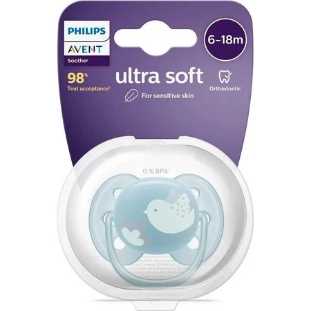 Philips AVENT Пустышка Ultrasoft Premium 6-18 м голубая 1 шт 1×1 шт, пустышка: цены и характеристики