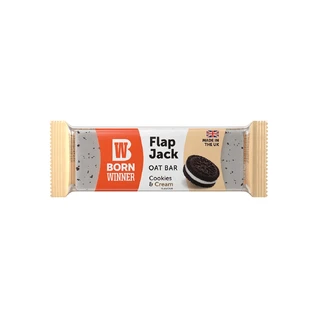 Овсяный батончик Flap Jack в белом шоколаде с кремовым печеньем Flap Jack, 100 г, Born Winner