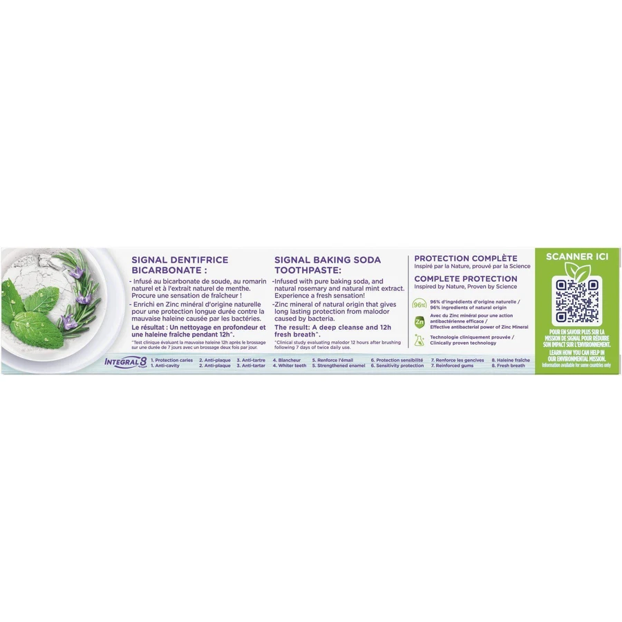 Зубная паста Signal Signal Nature Elements Integral 8 с пищевой содой 75 мл: цены и характеристики