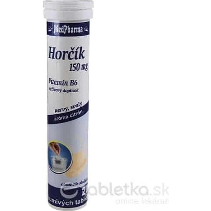 MedPharma ГОРЧИК 150MG+B6 1×20 табл. дієтична добавка: ціни та характеристики