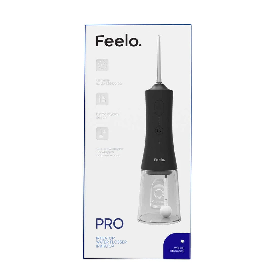 Feelo Pro, ирригатор полости рта, беспроводной, черный: цены и характеристики