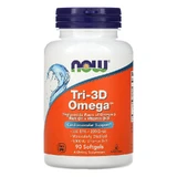 Tri-3D Омега з вітаміном D-3, 90 м'яких гелів, Now Foods