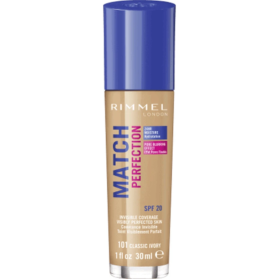 Rimmel London Foundation Match Perfection 101 Classic Ivory, 1 шт.: цены и характеристики