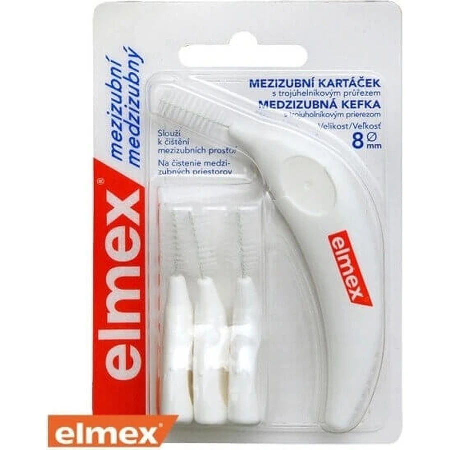 ELMEX INTERDENTAL №8 WHITE 1x4 шт, міжзубні щітки: ціни та характеристики