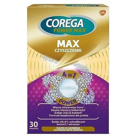Corega Max Clean x 30 шипучих таблеток, гск: цены и характеристики