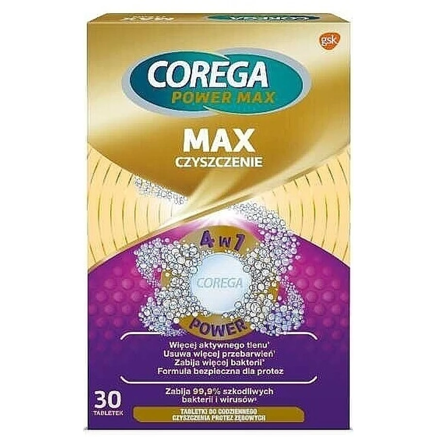 Corega Max Clean x 30 шипучих таблеток, гск: цены и характеристики