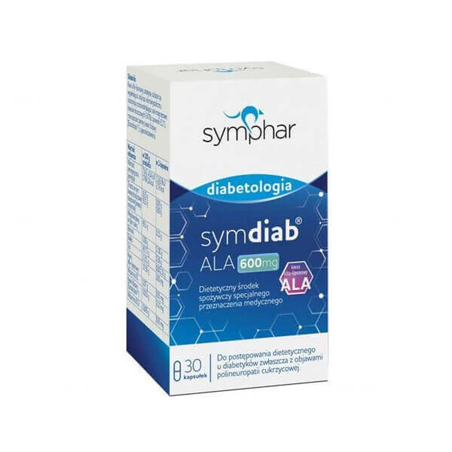 Symdiab ALA 600 мг, 30 капсул: цены и характеристики