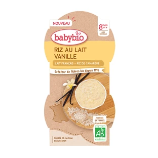 Органический десерт с ванилью и рисовым молоком, 2 x 100 г, BabyBio