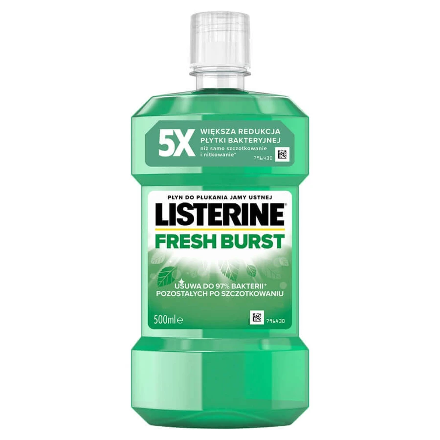 Listerine Fresh Burst, ополіскувач для порожнини рота, 500 мл: ціни та характеристики