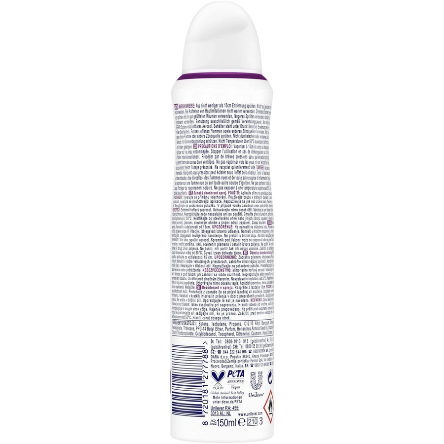 Dove 0% ALU Flower erene дезодорант-спрей 150 мл: цены и характеристики
