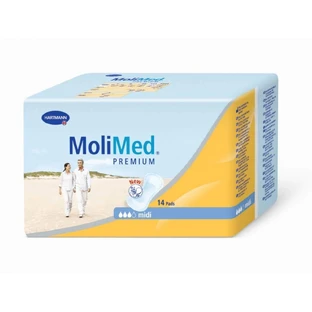Легкие прокладки при недержании MoliMed Midi, 3 капли, 14 штук, Hartmann