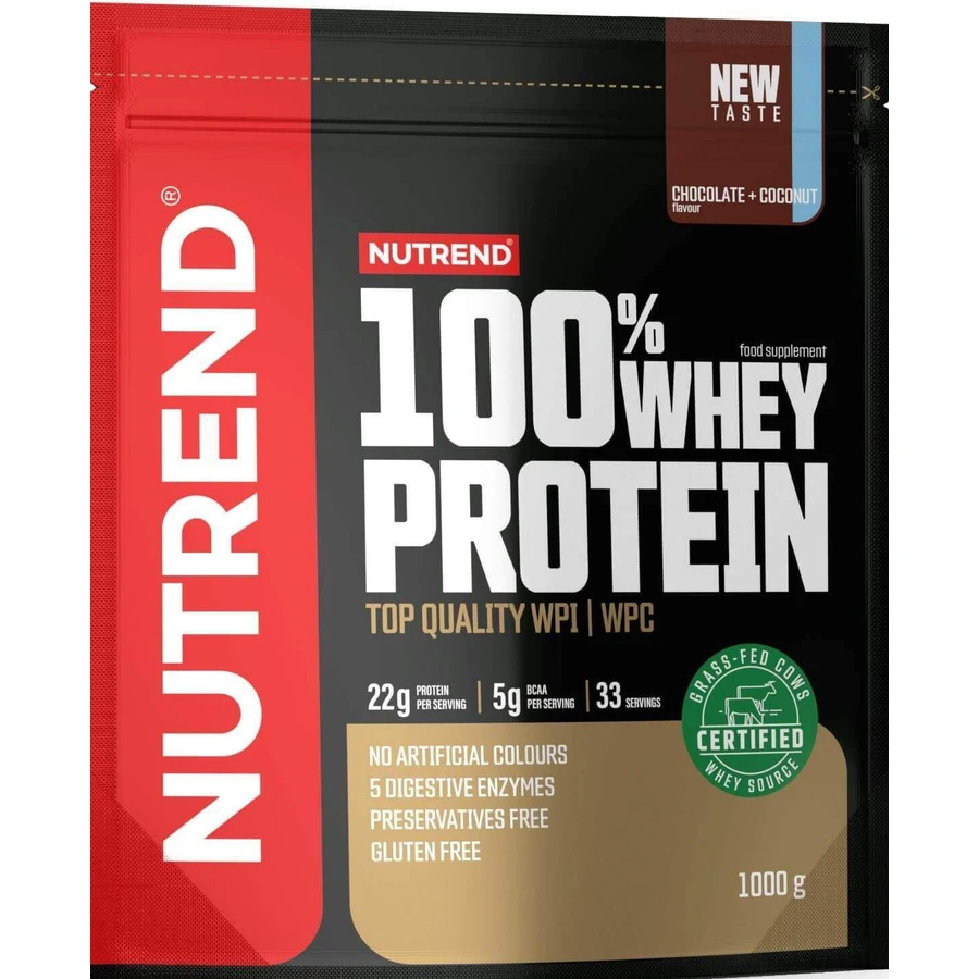 Nutrend 100% сироватковий протеїн шоколад/кокос 1000 г: ціни та характеристики