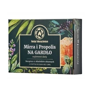 Мирра и прополис для горла без сахара, 24 пастилки