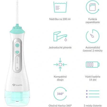 TrueLife AquaFloss Lite 1×1 шт, електричний душ для порожнини рота: ціни та характеристики
