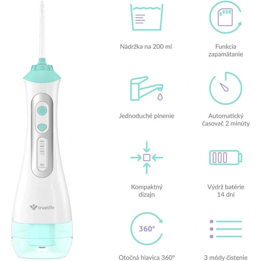TrueLife AquaFloss Lite 1×1 шт, електричний душ для порожнини рота: ціни та характеристики