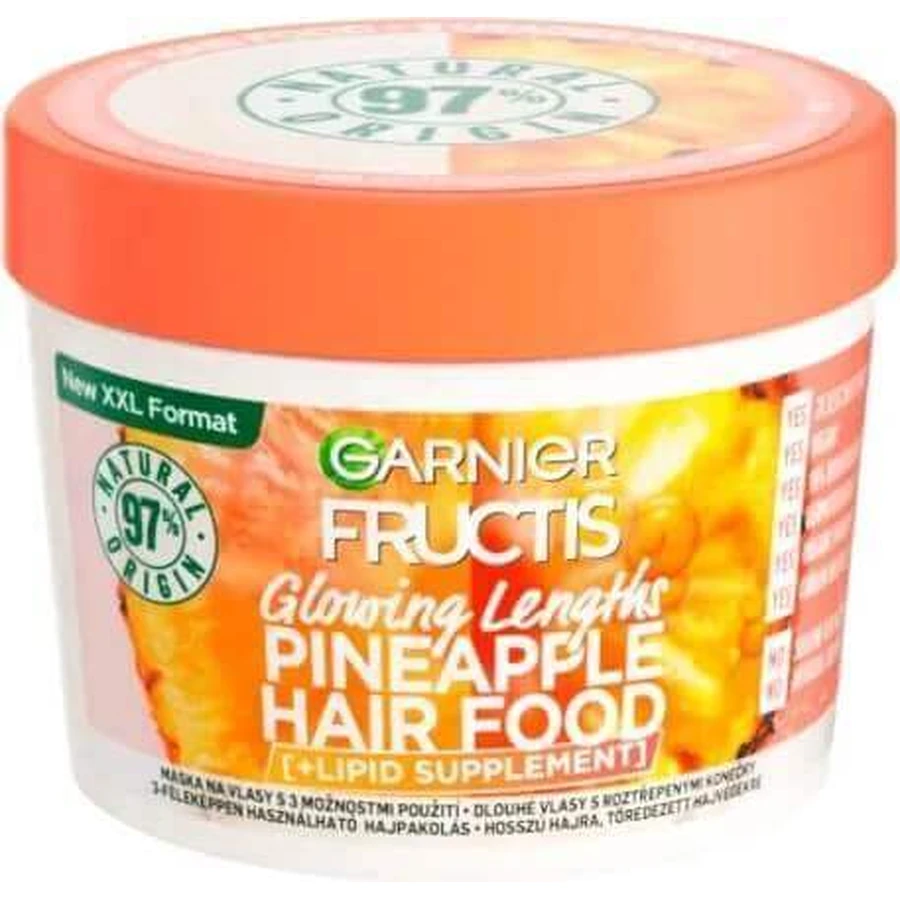 Garnier Fructis Hair Food Ананас 3 в 1 Маска для довгого волосся, 400 мл 1×400 мл: ціни та характеристики