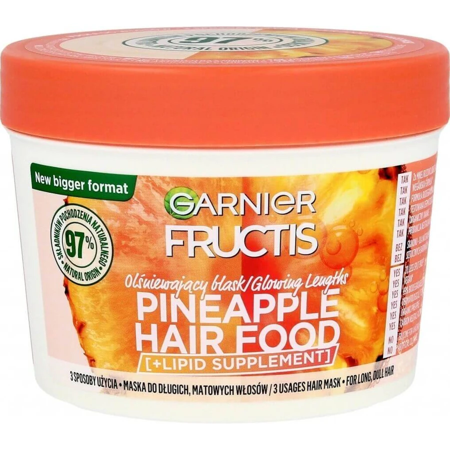 Garnier Fructis Hair Food Ананас 3 в 1 Маска для довгого волосся, 400 мл 1×400 мл: ціни та характеристики