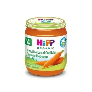 Перше морквяне пюре для дітей, +4 місяці, 125 г, Hipp
