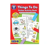 Книжка-раскраска с наклейками things to do на английском языке, +5 лет, Orchart