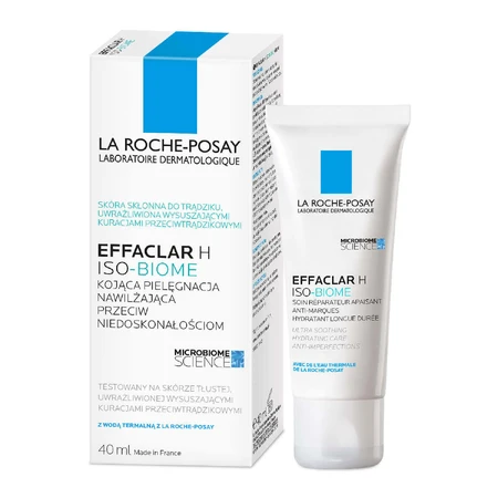 Зволожуючий крем La Roche Posay Effaclar H Iso-Biome для чутливої та недосконалої шкіри, 40 мл: ціни та характеристики