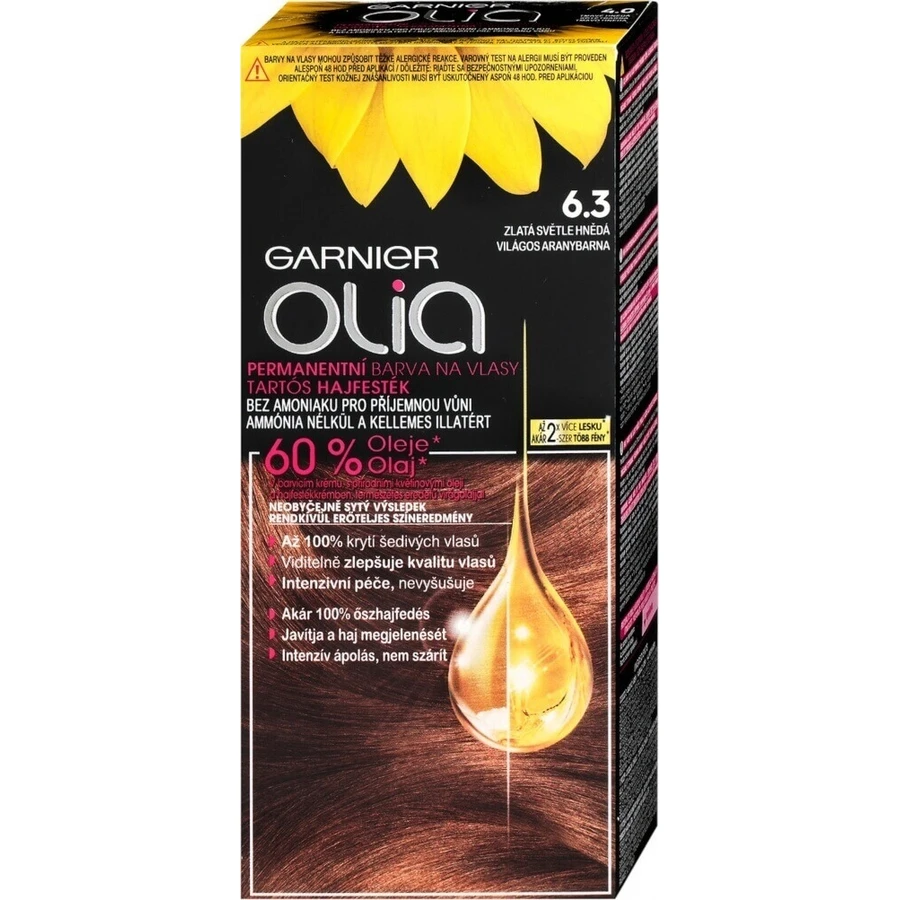 Garnier Olia стійка фарба для волосся 16.3 Золотисто-русявий набір 1×1, перманентна фарба для волосся: ціни та характеристики