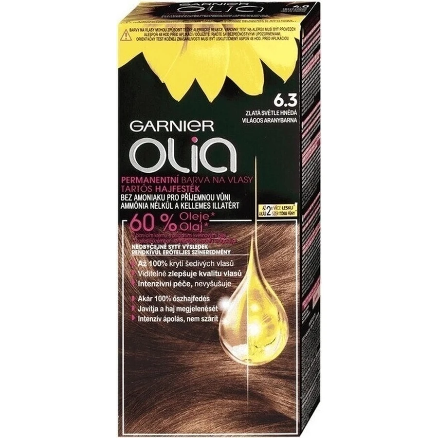 Garnier Olia стійка фарба для волосся 16.3 Золотисто-русявий набір 1×1, перманентна фарба для волосся: ціни та характеристики