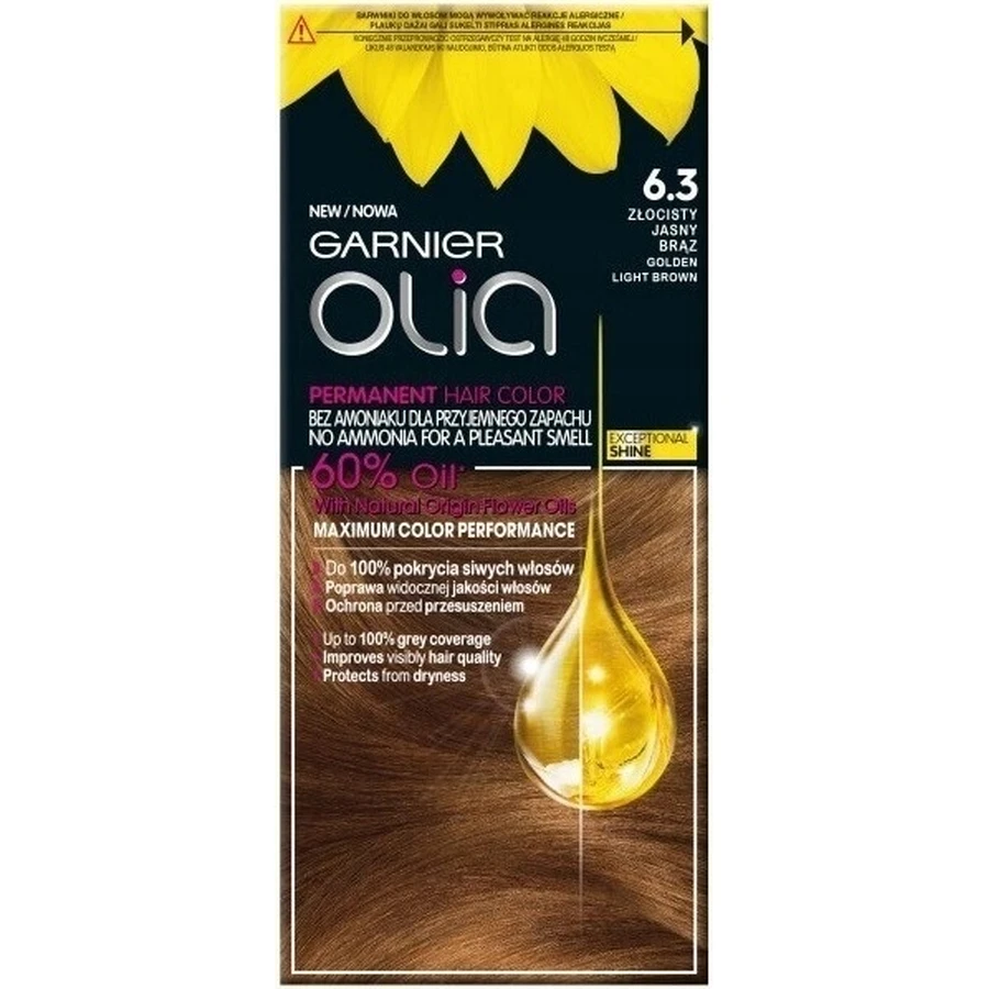 Garnier Olia стійка фарба для волосся 16.3 Золотисто-русявий набір 1×1, перманентна фарба для волосся: ціни та характеристики