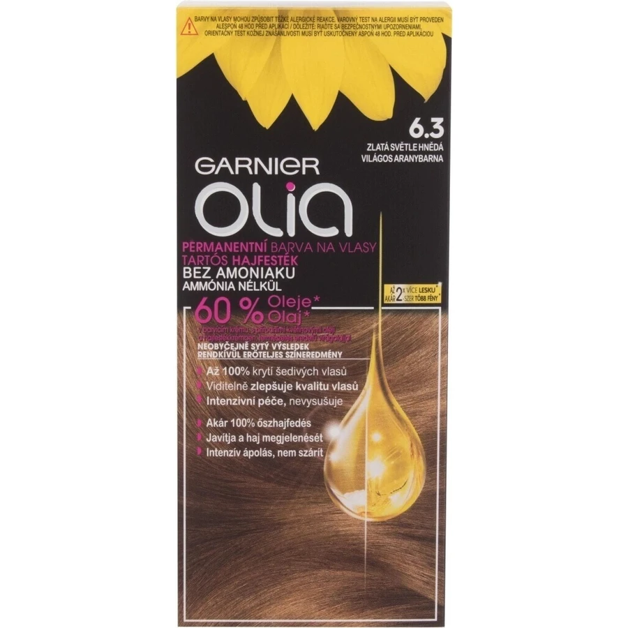 Garnier Olia стійка фарба для волосся 16.3 Золотисто-русявий набір 1×1, перманентна фарба для волосся: ціни та характеристики