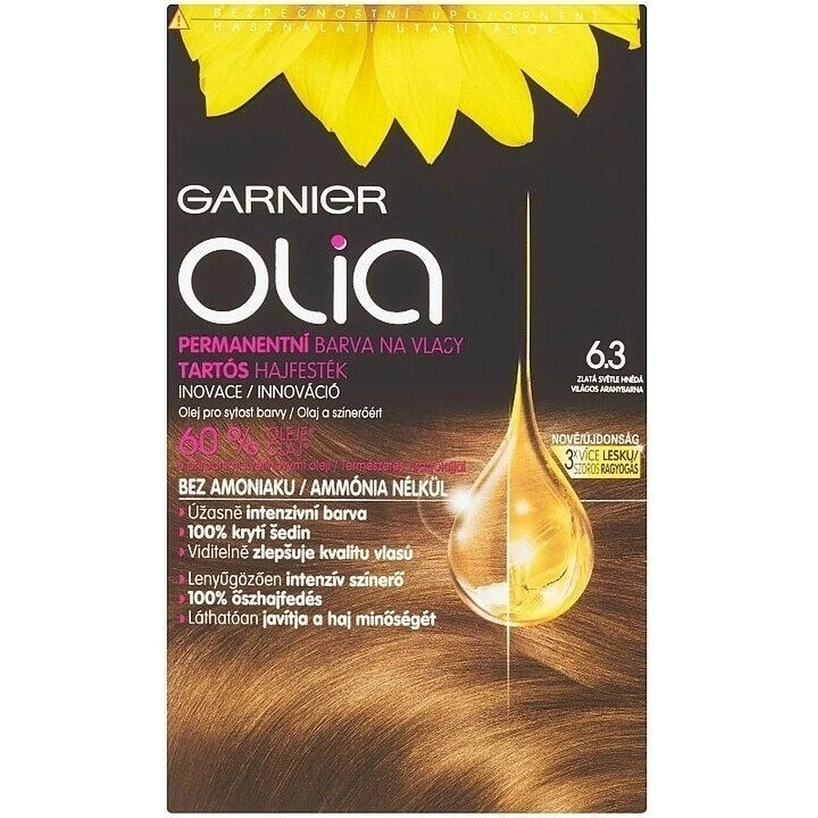 Garnier Olia стійка фарба для волосся 16.3 Золотисто-русявий набір 1×1, перманентна фарба для волосся: ціни та характеристики
