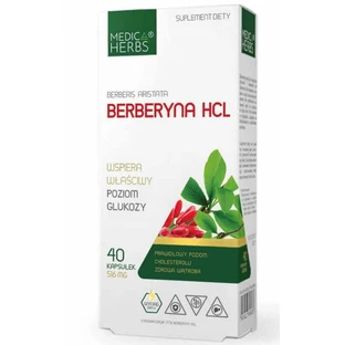 Берберин HCl 40 капсул Medica Herbs