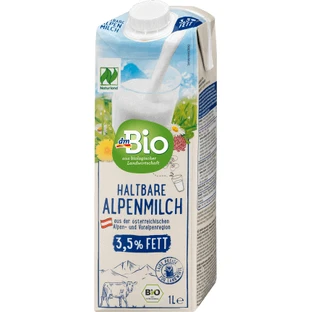 DmBio Альпійське молоко 3,5%, 1 л