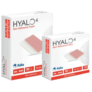 Пансамент неадгезивная пена Hyalo4, 10х20 см, 10 штук, Fidia Pharmaceuticals