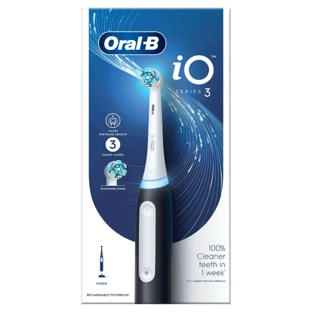 Електрична зубна щітка Oral B EK iO Series 3 Black 1×1шт, чорна: ціни та характеристики