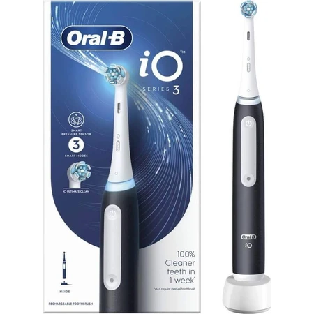 Електрична зубна щітка Oral B EK iO Series 3 Black 1×1шт, чорна: ціни та характеристики