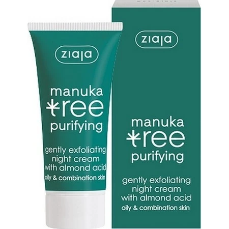 Ziaja Manuka - відлущуючий нічний крем для жирної та комбінованої шкіри 12+ 1×50 мл, нічний крем: ціни та характеристики