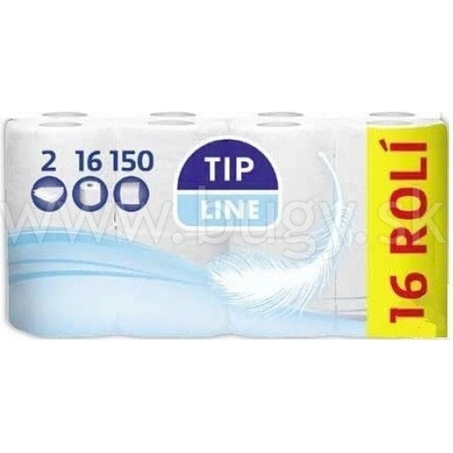 Tip Line Туалетная бумага 16x150утр. 2вр. 1×16шт, туалетная бумага 2 слойная: цены и характеристики