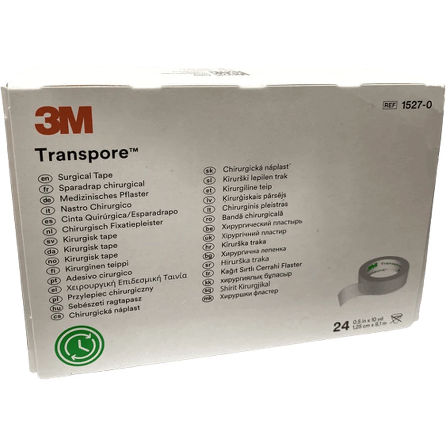 Пластир 3M Futuro Transpore, котушка 1,25 см х 9,1 м, прозорий поліуретан 24 шт.: ціни та характеристики
