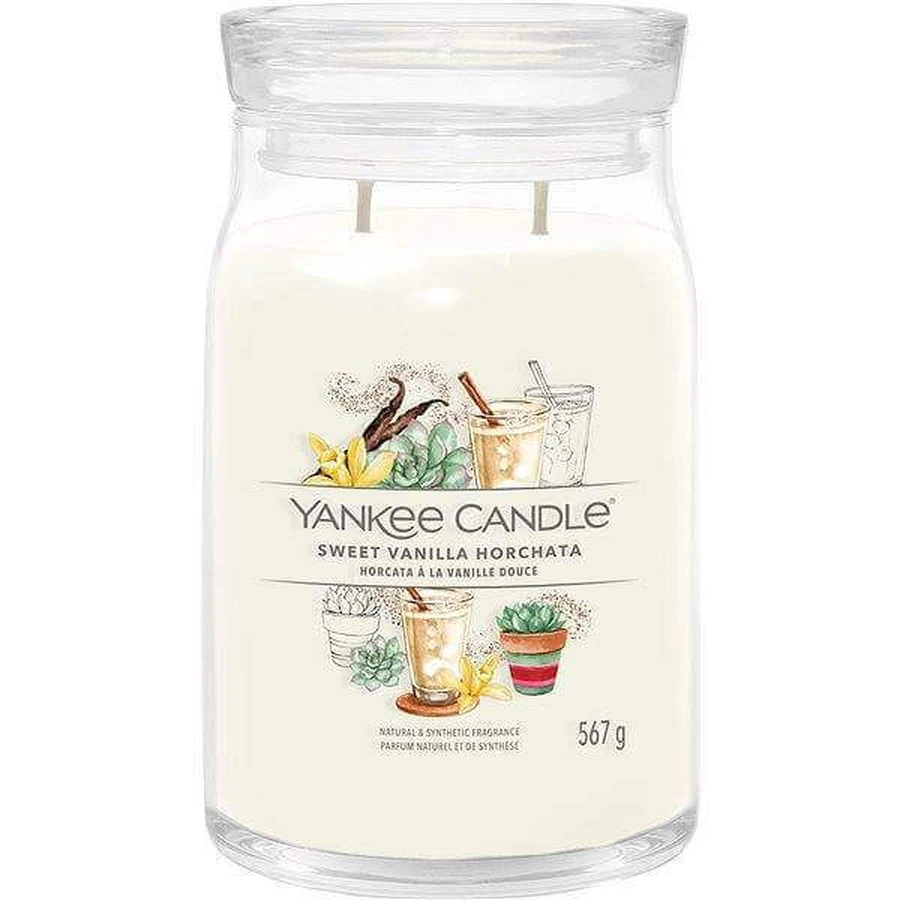 Yankee Candle - Фірмова велика свічка Sweet Vanilla Horchata 1×567g, ароматична свічка: ціни та характеристики