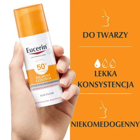 Eucerin Sun Pigment Control, захисний флюїд від гіперпігментації, SPF 50+, 50 мл: ціни та характеристики