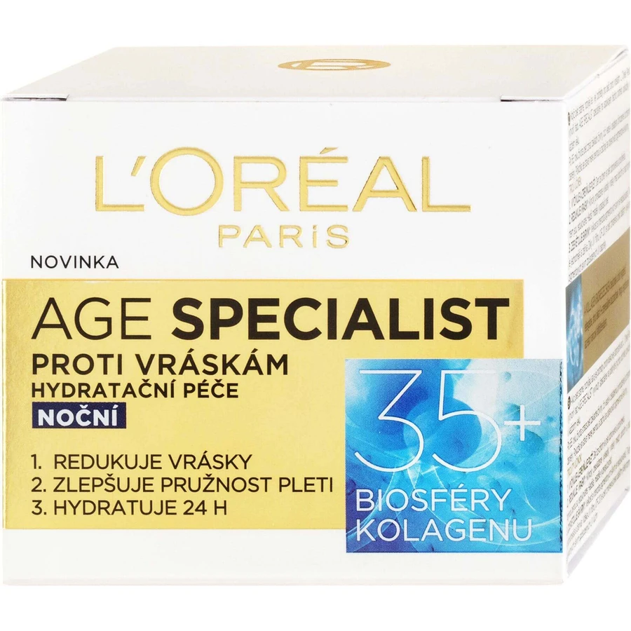 L'Oréal Paris Age Specialist 35+ Зволожувальний нічний крем проти зморшок 50 мл: ціни та характеристики