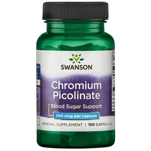Swanson Chromium Picoliante, хром 200 мкг, 200 капсул
