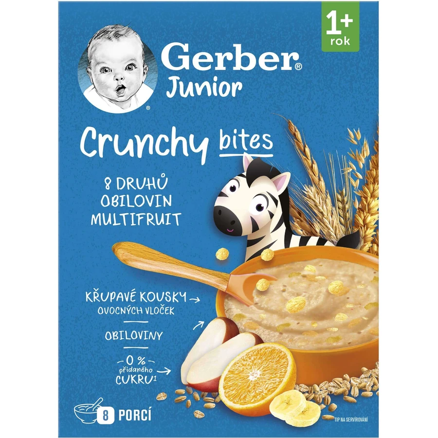 Gerber Junior Безмолочна фруктова каша з хрусткими шматочками 200 г: ціни та характеристики