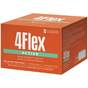 4Flex Active, полуничний смак, 30 пакетиків