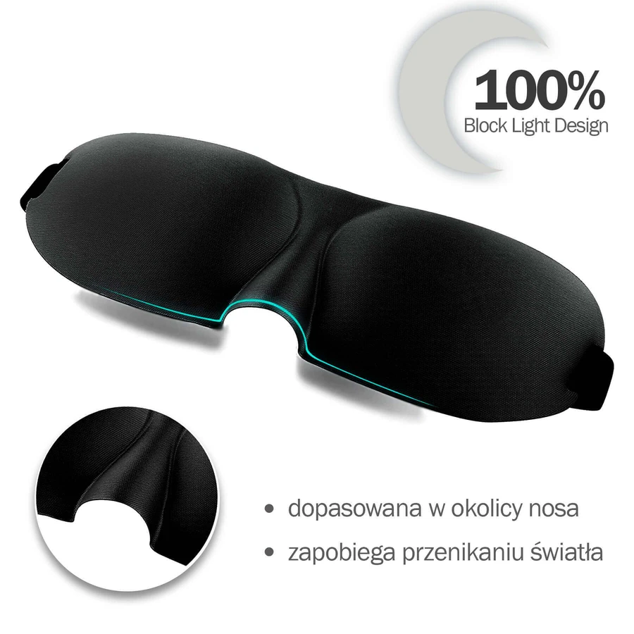 Waya 3D Comfort, повязка на глаза для сна, черная, 1 шт.: цены и характеристики