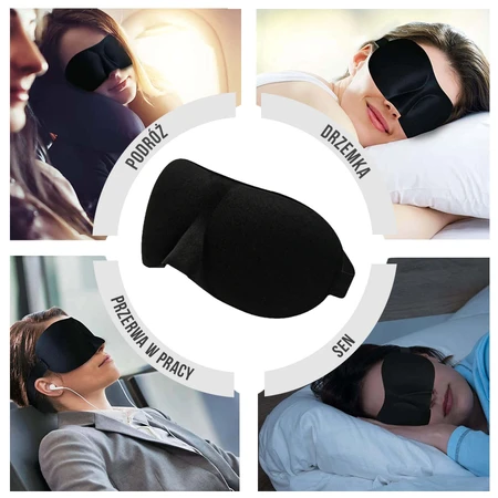 Waya 3D Comfort, повязка на глаза для сна, черная, 1 шт.: цены и характеристики
