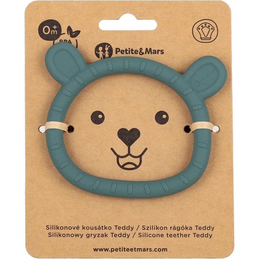 Petite&Mars Силіконовий прорізувач Teddy Misty Green 0m+ 0m: ціни та характеристики