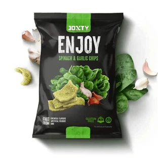 Чіпси зі шпинатом та часником, 40 г, Enjoy